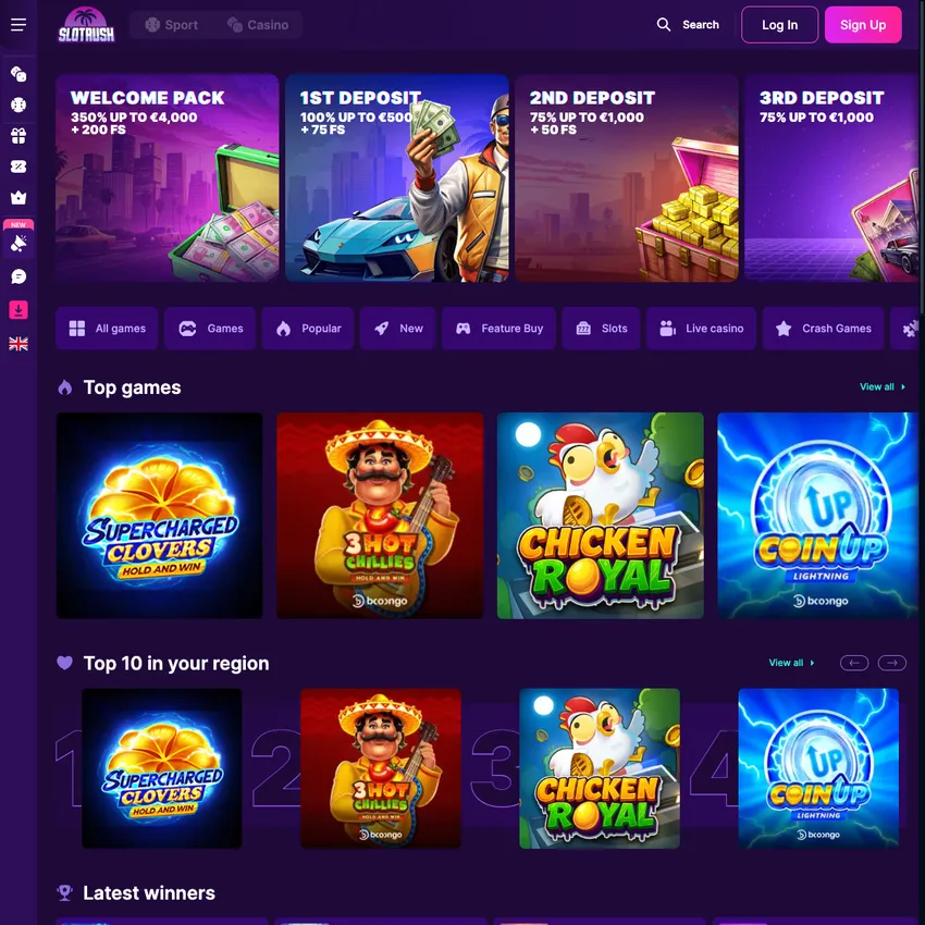 Wazdan at SlotRush Casino